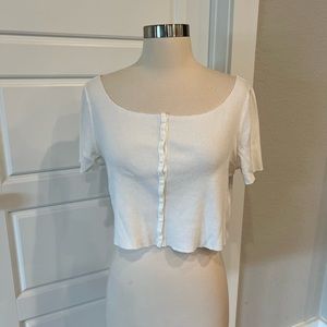 BDG Cropped Button Up